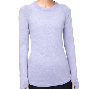 Lululemon Cashmere Blue Long Sleeve Soft Lightweight Fall Sweater Top-Size Small
